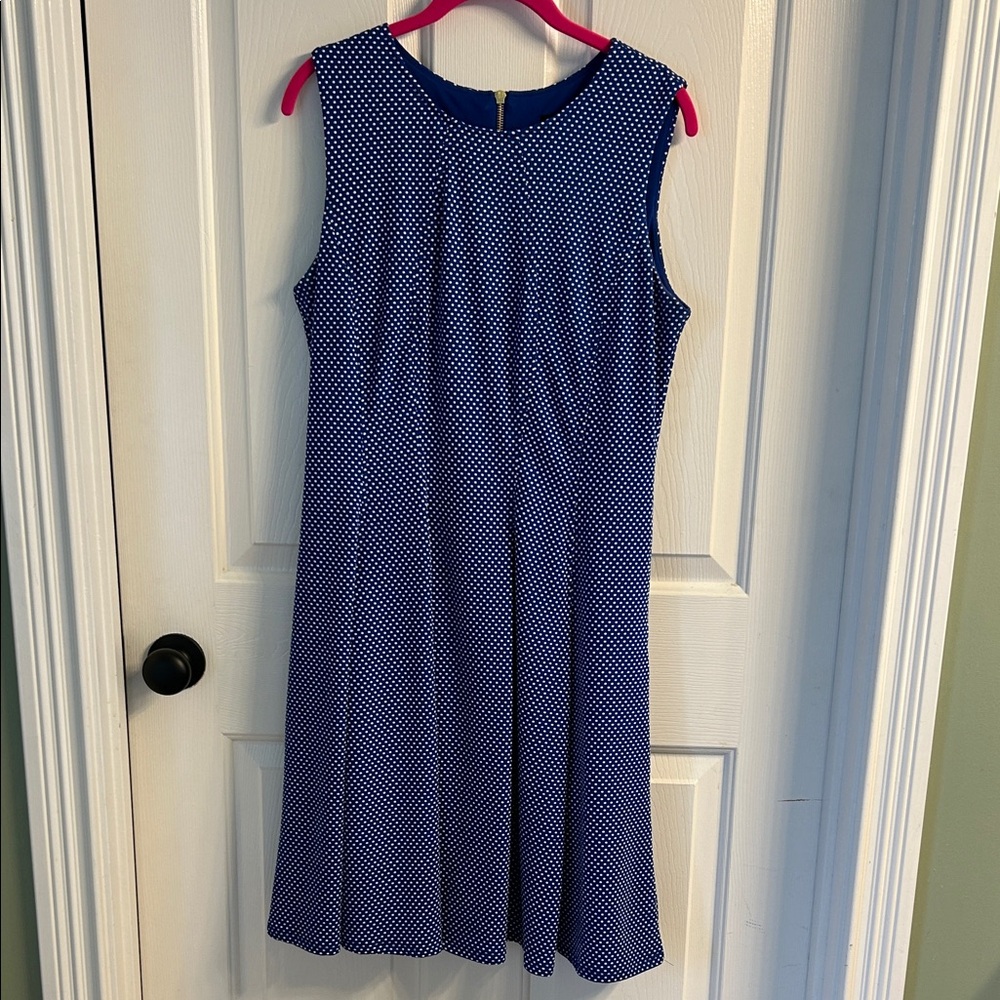 Ronni Nicole Navy & White Polka‑Dot Dress – Size 10, Excellent Condition